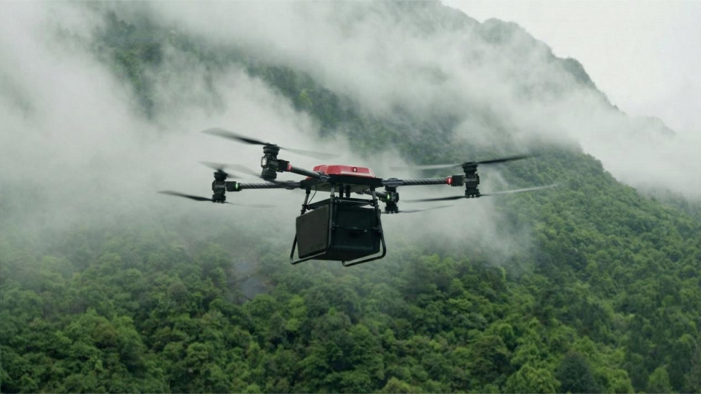 Four-axle eight-propeller heavy-duty transport drones
