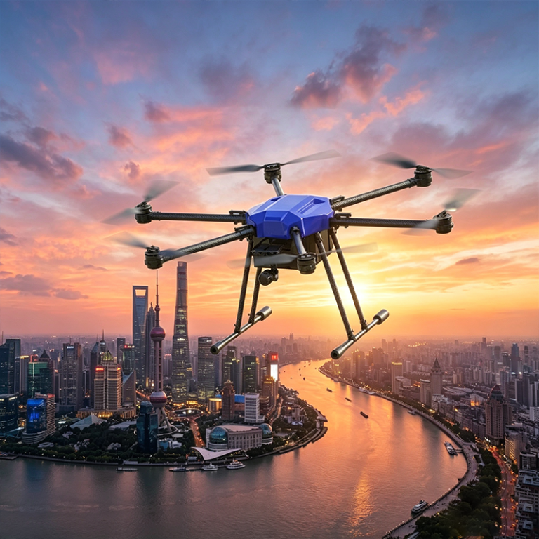 Four-axle eight-propeller heavy-duty transport drones